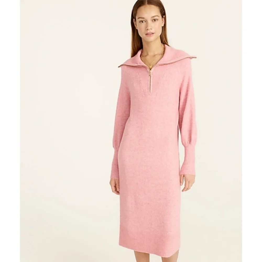 2. J.Crew Half-zip sweater-dress in supersoft yarn
